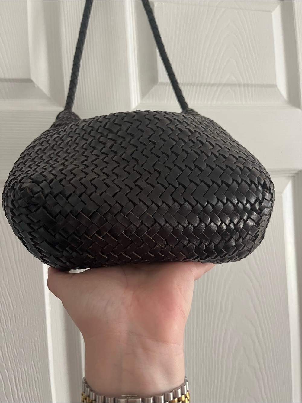 Madewell Signature Woven Leather Shoulder Bag Coffee Bean - Picture 3 of 4